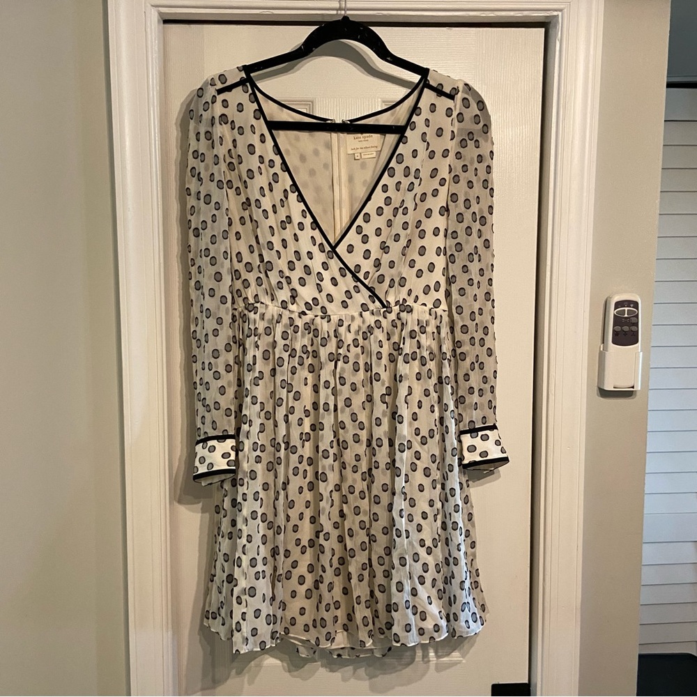 Kate Spade  White Dress with Black Dots